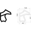 Deventer D522463 Steel Frame Weatherstrip, M2246, 5 M, Black