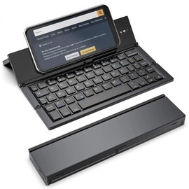 Pocket Size Tri-Fold Wireless Keyboard Compatible with Apple MacBook Pro 14" 2024 A3112/A3185/A3401/Mac16,1/Mac16,6/Mac16,8 Fully Universal Providing 48H Use, 320 Days Standby, Portable, Compact, Rec