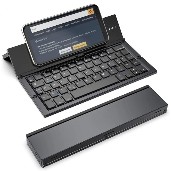 Pocket Size Tri-Fold Wireless Keyboard Compatible with Apple MacBook Pro