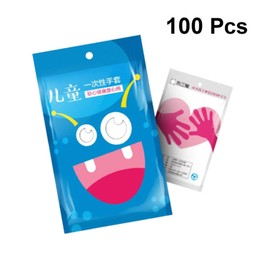 EXCEART Cleaning Gloves Kitchen Gloves 1 Box Gloves Latex Free Safe Gloves for Kids Children Aged 4-12 Food Gloves Film Gloves