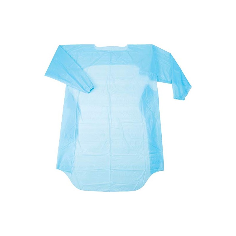 TRUSCO TAPEL-B PE Disposable Apron with Sleeves, One Size Fits