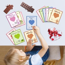 Trazzo Valentines Day Cards for Kids School 30 PCS Valentines Day DIY Gifts Card for Kids Classroom Party Exchange Cards,Classroom Exchange Prize Great for Friends (Only Cards)