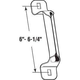 Prime-Line GD 52130 Bottom Lift Handle, Galvanized Steel, Zinc Plated Finish (2 Pack)