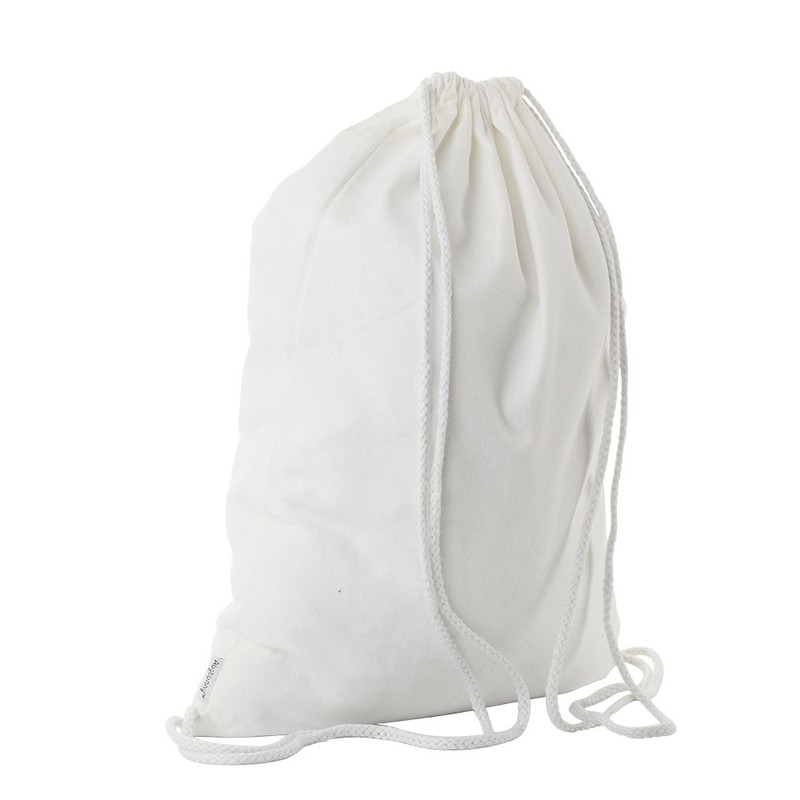 Augbunny 100% Cotton Canvas Drawstring Backpack Gym Sack pack 2-Pack