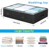 Budding Joy 4 Pack Under bed Storage Containers Organizer Large