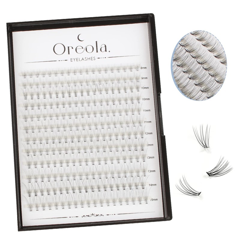 Oreola 10D Individual Eyelashes, Reusable False Eyelashes, 228 Pieces, Individual