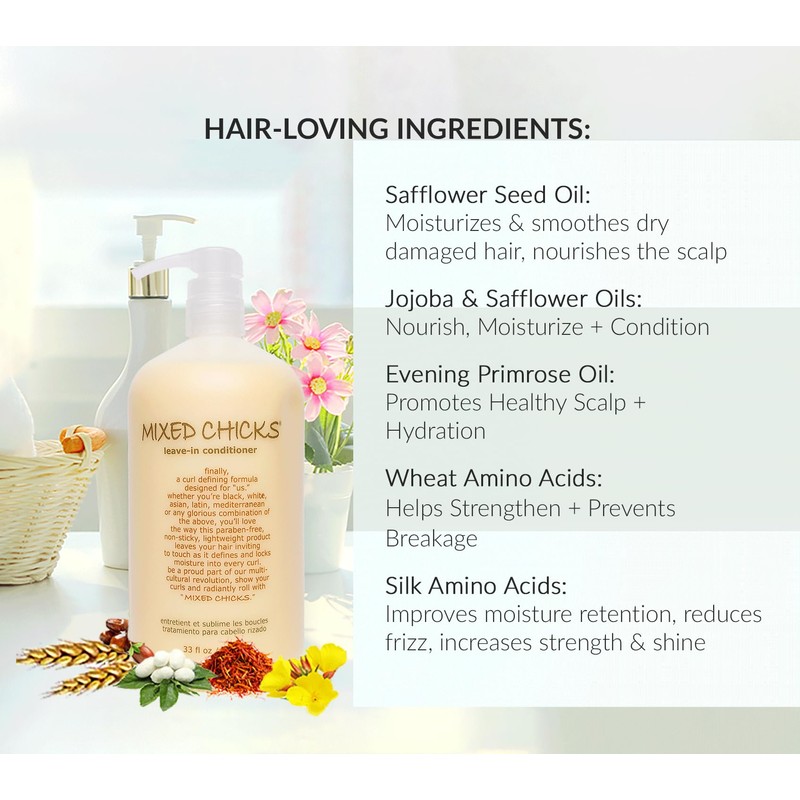 Mixed Chicks Curl Defining & Frizz Eliminating Leave-In Conditioner, 33