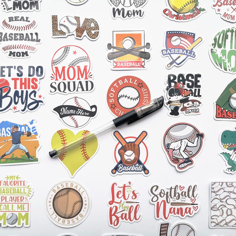 Baseball Decals Funny Softball Stickers (Baseball - A)