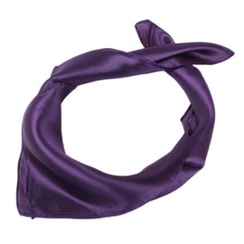 MEISHINE 52 x 52 cm Women's Elegant Silk Neckerchief Silk Scarf Made of 100% Pure Silk (Dark Purple)
