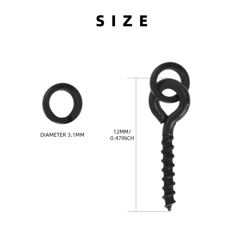 SF Bait Screw With Round Link Loop Swivels for Carp