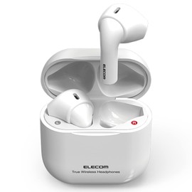 Elecom LBT-TWS11WH Wireless Earphones, Fully Wireless, Bluetooth 5.0 Compatible, AAC Compatible, Calls, Semi-Open Type, White