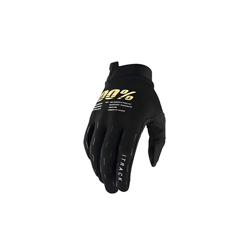 100% iTRACK Children's Gloves (Black, Medium)