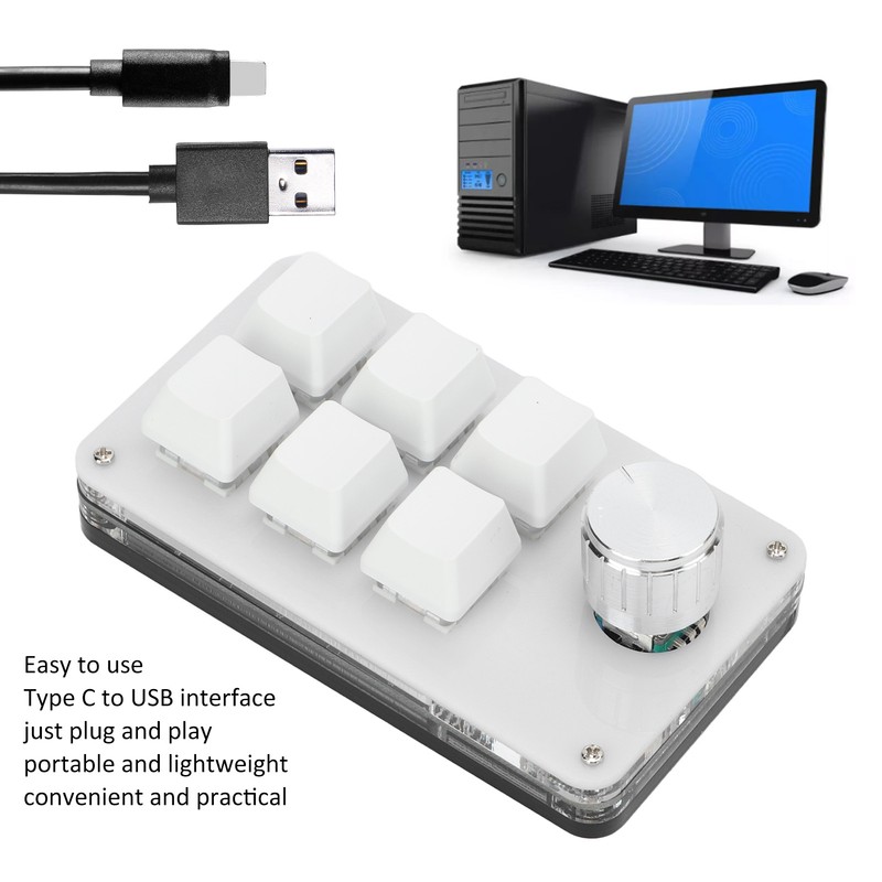One Handed Mechanical Keyboard Multifunction 6 Key Mini Gaming Keypad
