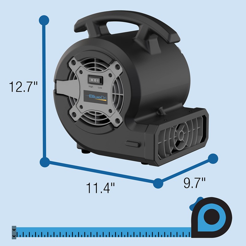 Lasko BlueDri Portable 1/8 HP Mini Multi-Purpose Air Mover Blower