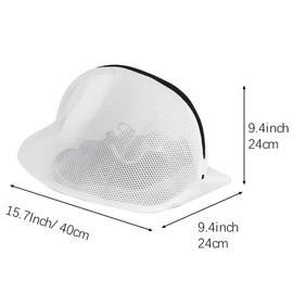 Vivifying Shoe Washing Machine Bag, Set of 3 Mesh Shoes Laundry Bag, Trainer Washing Machine Bag with Zip Closure for Sneakers, Socks, Bras