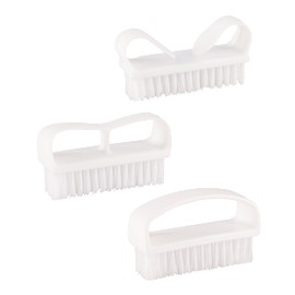 3pcs Nail Brush for Every Day Use - With Easy Grip Plastic Handles Great For Cleaning Nails - Easy to Use Brushes - The Key To a Well Rounded Manicure Routine