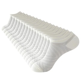 Sock Amazing Unisex Bamboo Rayon No Show Socks 8 Pairs White Ankle Sock for Men Woen Non Slip Low Cut Sock Super Soft Sock Size 9-11