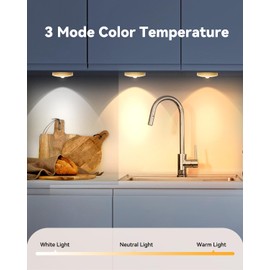 Aokpsrt Rechargeable Puck Lights with Remote Control, 1500mAh Battery Operated Tap Lights, Dimmer& Timer Under Cabinet Lights, Wireless Led Stick on Lights for Closet, Bedroom, Kitchen Gold 12Pcs