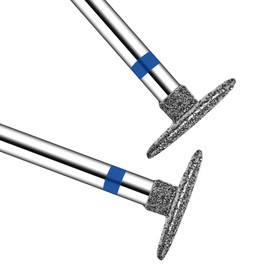 BQAN 2Pcs Nail Drill Bits Diamond Cuticle Removal Bit for Acrylic Nails Manicure Nail Prep and Nail Gel Polish Remover, 3/32" Shank -Silver Saucer-