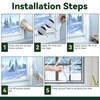 Flehomo 120 x 160 cm Window Insulation Kit, Adjustable Window