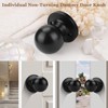 Probrico 5 Pack Black Dummy Knobs,Non-Turning Door Knobs for Interior