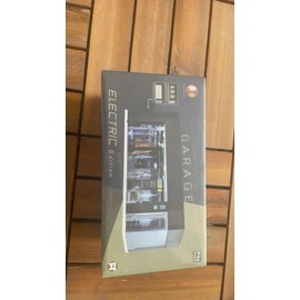 MOCBURIKU 1/64 Scale Diecast Display Case for Hot Wheel Storage with LED Lights, Stackable Electric Garage with Voice Control, 3 Replaceable 3D Scenes Parking Lot Diorama for Model Cars (Black)