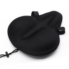 Bike Seat Cushion WorthPlanet Anti-Slip Exercise Gel Bike Seat Cover Breathable Soft Wide Gel Bicycle Cushion Comfortable Bicycle Saddle Cover with Straps for Men & Women Bicycle W120062