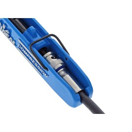 IDEAL Industries, Inc. 33-632 LinearX3 Coax Compression Tool, Compression Tool for F/BNC/RCA connectors, w/ [4] RTQ XR RG-6/6 Quad F Connectors