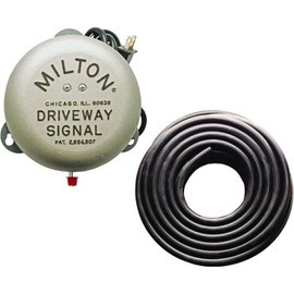 MILTON'S BELLS - Milton Ins Bells Driveway Bell Kit with 25 Signal Hose with Durable Bell Ringer Tubing for Drive-thru, Residential, or Industrial Driveway Alarms
