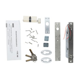 Electric Bolt Lock Strong Strength Stainless Steel Delay Adjustment Electric Mortise Deadbolt Wood Door Metal Door 5 Wire 12V Power Unlocking Round Tongue With Key