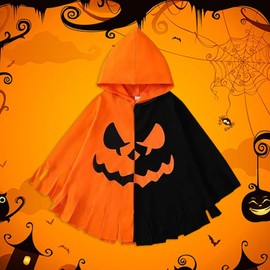Harsever Halloween Costume, Children, Halloween Cosplay, Cloak, Pumpkin Costume, Poncho, Pumpkin Cloak, Halloween Ghost, Reaper, Pumpkin Cosplay, Kids, Ghost Cosplay, Ghost Cosplay, Ghost Cosplay