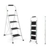 Simpli-Magic Step Ladder, 4 Step Stool Ergonomic Folding Step Stool