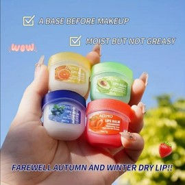 8 Fruity Lip Gloss, Night Lip Balm, Colorless Lipstick, Moisturizing and Nourishing Lip Mask, Party Gifts, Graduation Wedding Season Gifts:_Fruit Flavor Lip Mask Set 4