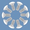 AIEX 60Pcs 3/8 Inch Long 6-32 Thread White Wall Plate