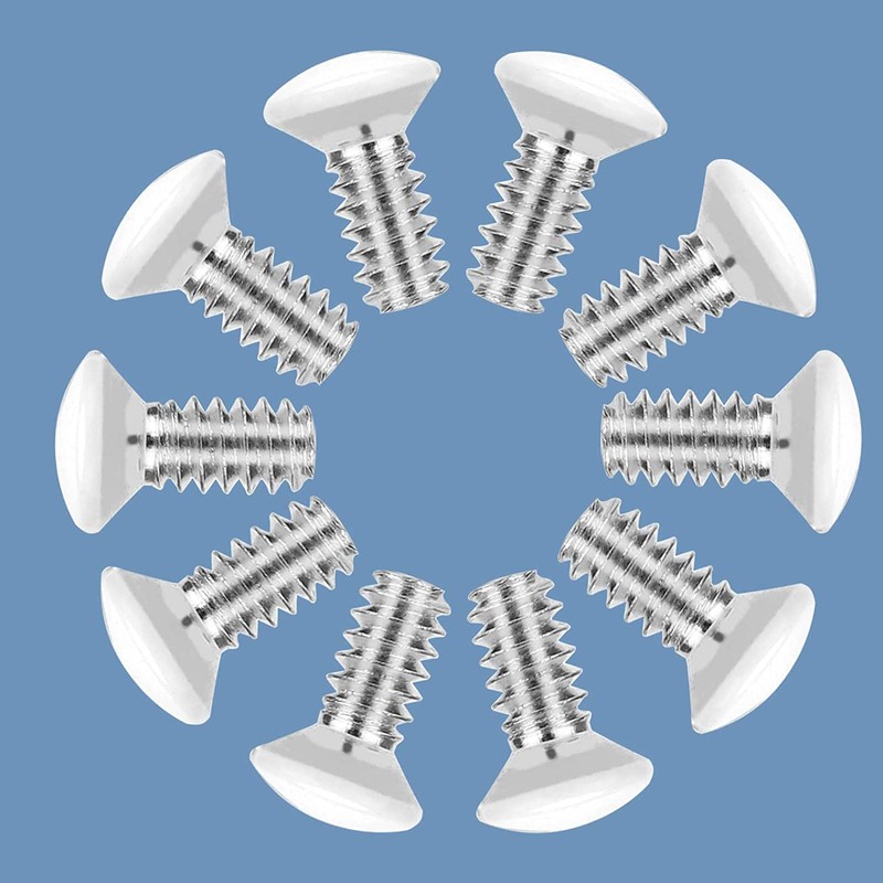 AIEX 60Pcs 3/8 Inch Long 6-32 Thread White Wall Plate