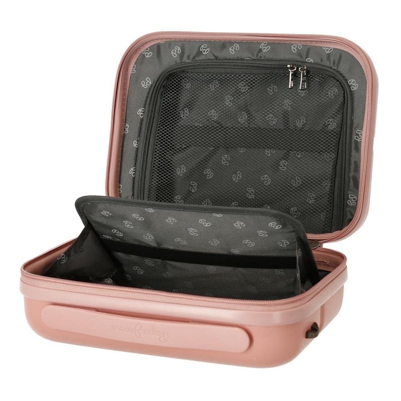 Pepe Jeans Laila Cabin Trolley, Light-pink, Wash bag made of