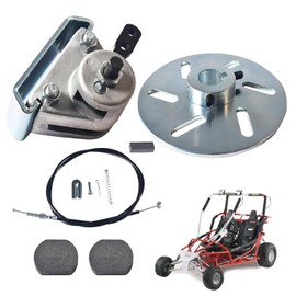 HXGXKBQ Mechanical Brake Caliper and Bracket 56" Brake Cable Kit for Manco 9598 9597 Yerf-Dog Carter ASW Bristers Airheart for Predator 212cc 196cc 6.5hp Carter Drift Trike Rotor Go Kart