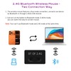 LKV Wireless Bluetooth Mouse, 2.4GHz Slim Purple Mouse with USB