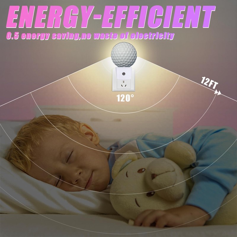 GANTINIR Golf Ball Night Light Sport Ball Night Lights LED