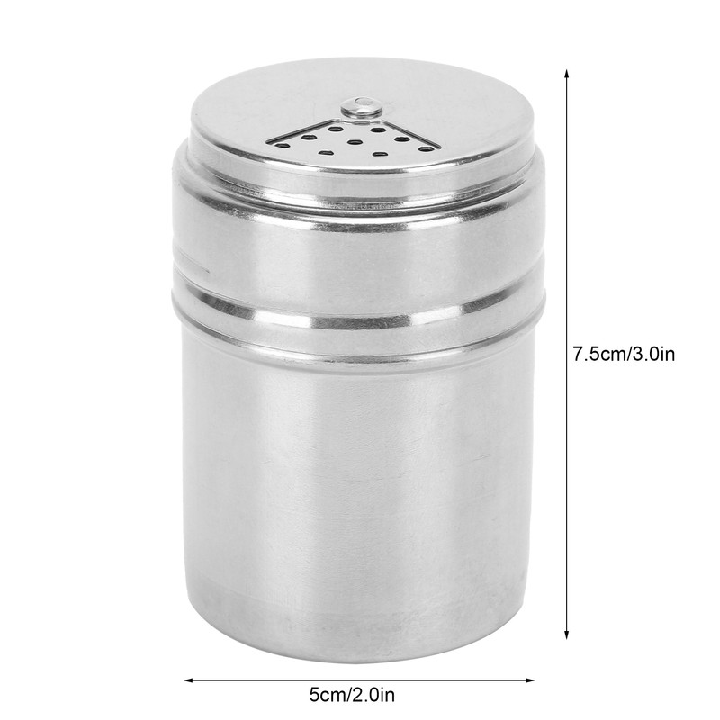 5PCS Seasoning Bottle Stainless Steel Spice Shaker with Rotating Cover