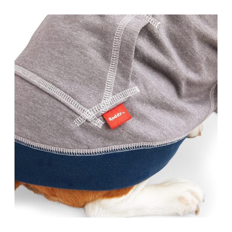 Reddy Grey French Terry Dog Crew, Small