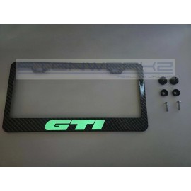 SIGNWERKZ Glowing GTI Carbon Fiber Printed Stainless Steel license Plate Frame