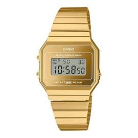 Casio A700WEVG-9A Digital Watch, gold, Bracelet Type