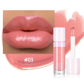 ZUK Plumping Lip Gloss, Hydrating Lip Gloss for Women Girls, Tinted Lip Gloss, Moisturizing, Fuller Looking Lips, Vegan & Cruelty-free
