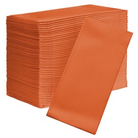 AMERICAN HOMESTEAD Paper Napkins - Terracotta Disposable Linen-Like Dinner Napkins - Restaurant-Quality Table Serviettes for Weddings, Parties, and Events - 15.75" x 15.75" - 50 Count
