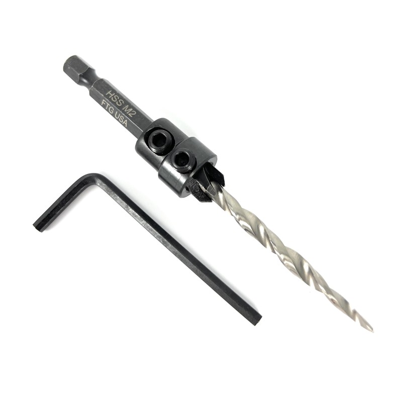 FTG USA Countersink Drill Bit for Wood with Tapered Drill
