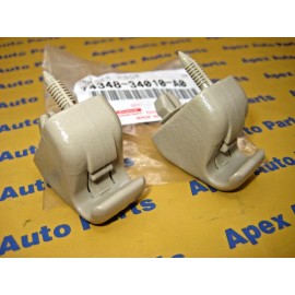 toyota 2 Toyota 4Runner Tundra Sun Visor Holder Clip Tan Ivory Color Genuine OEM New