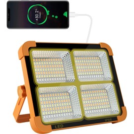 CosyEasy Portable LED Work Solar Light 100W 16500mAh 10000 LM with Stepless Brightness Job Site Battery Rechargeable LED Floor Light for Emergency Worklight for Hurricane Father's Day Gift