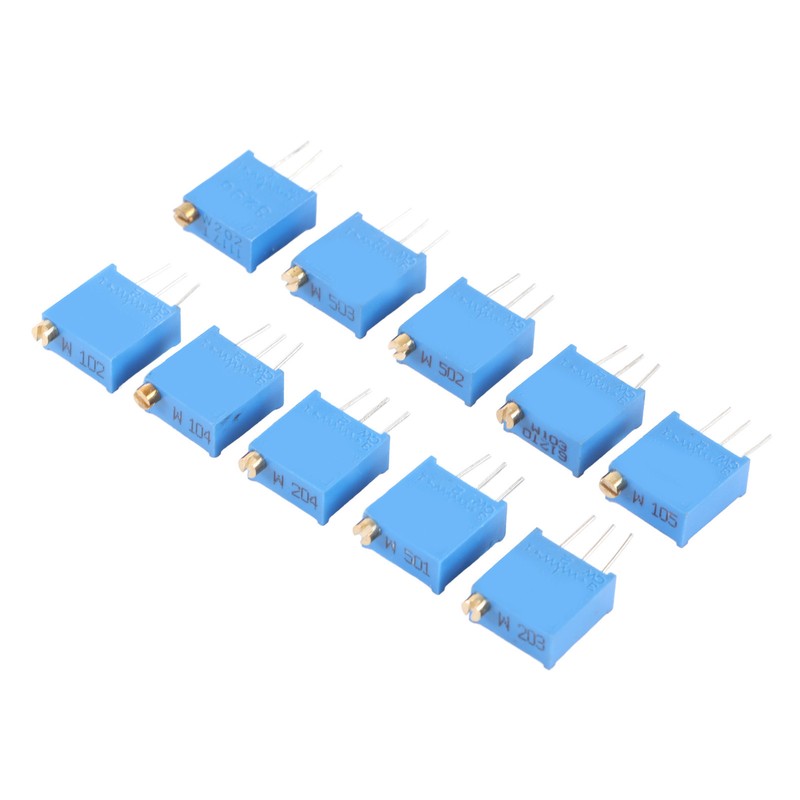 50Pcs 3296W Potentiometer Adjustable 500 1K 2K 5K 10K 20K