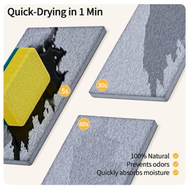 Ahonnpely Large Family-Sized Sponge Holder for Kitchen Sink Organizer - Sink Caddy with Instant Drying Stone, Stainless Steel Sponge Holder for Sponges, Scrubbers, Soap, Home Countertop Organizer